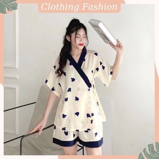 Bộ mặc nhà Kimono - Đồ ngủ nữ Cotton thoáng mát, mềm mại