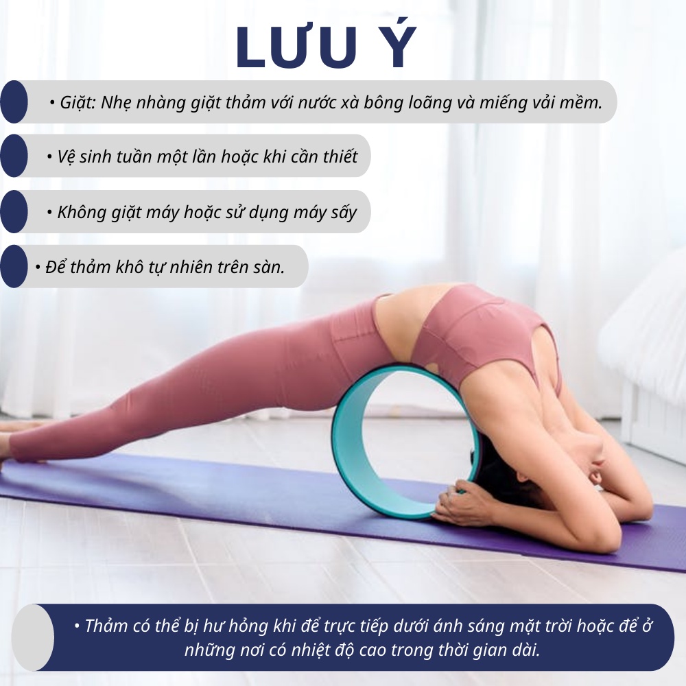 Thảm Tập Yoga TPE Dầy 6mm 2 Lớp Cao Cấp Chống Trơn Trượt