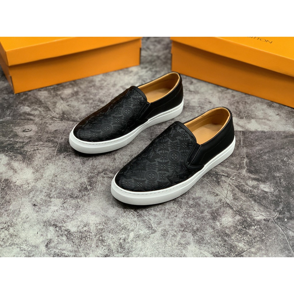 Giày nam Slipon LV monogram Fullbox