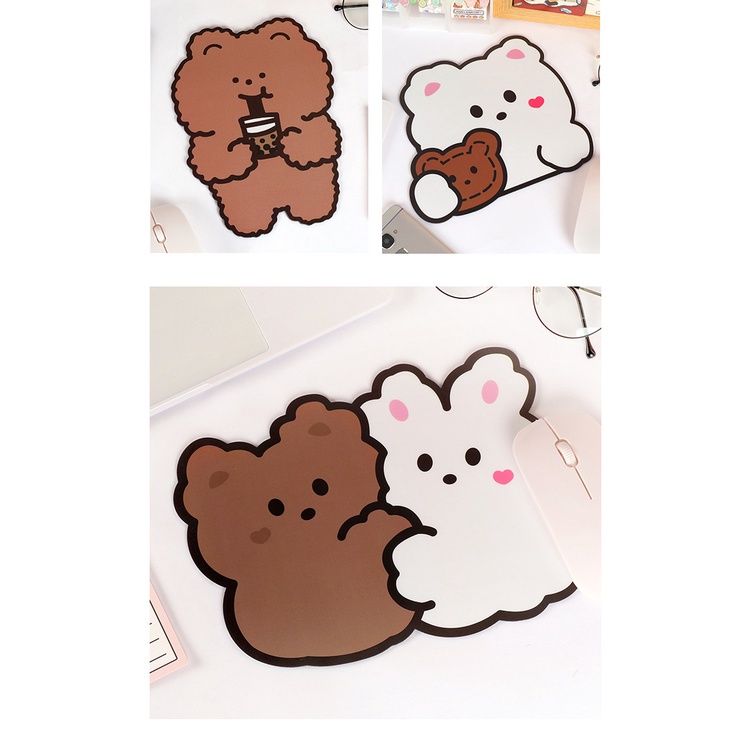 Miếng lót chuột máy tính Forev, bàn di chuột dễ thương 200x200mm, tấm lót chuột hình gấu tấm đệm cao su dày chống trượt | BigBuy360 - bigbuy360.vn