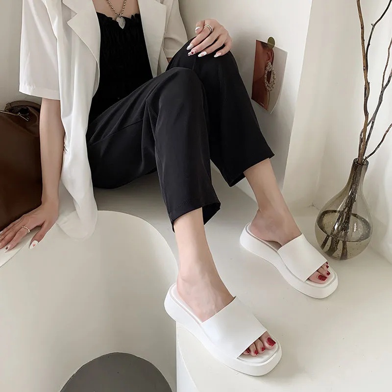 ↂ✵◙Dép Lê Đế Xốp Dày Mẫu 2021 Thời Trang Mùa Hè Hàn Quốc Mới Cho Nữ