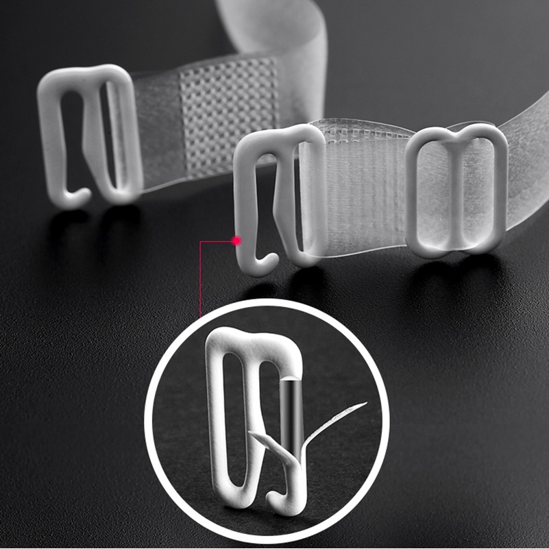 1 Cặp Dây Đeo Áo Ngực Silicon Trong Suốt Vô Hình Tháo Rời Được