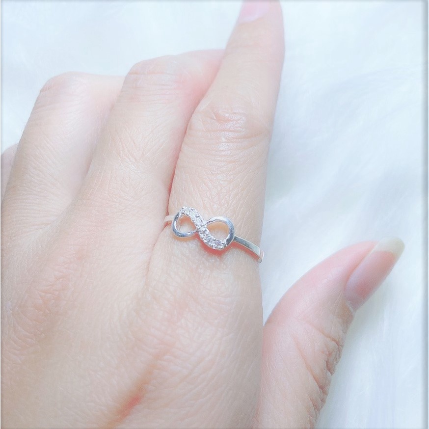 Nhẫn Bạc nữ mặt hình vô cực, chất liệu bạc ta cao cấp - Trang sức bạc Evasilver