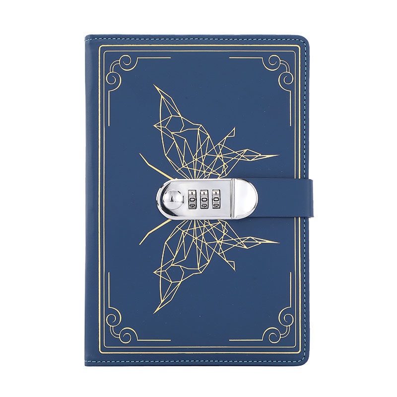 Sổ Tay Có Khóa Mật Mã Đơn Giản Phong Cách Retro