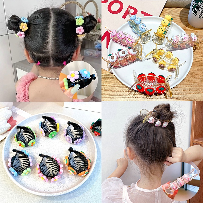 Kẹp Tóc Hình Hoạt Hình Nhiều Màu Sắc Dễ Thương Cho Bé Gái