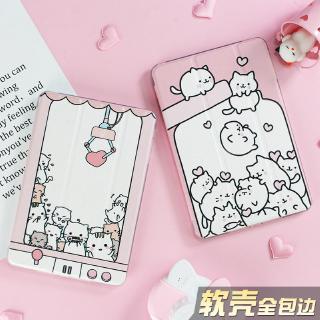 Ốp lưng da PU hoạ tiết hoạt hình dành cho máy tính bảng iPad9.7 air3/6mini5 mini 4 / Pro11