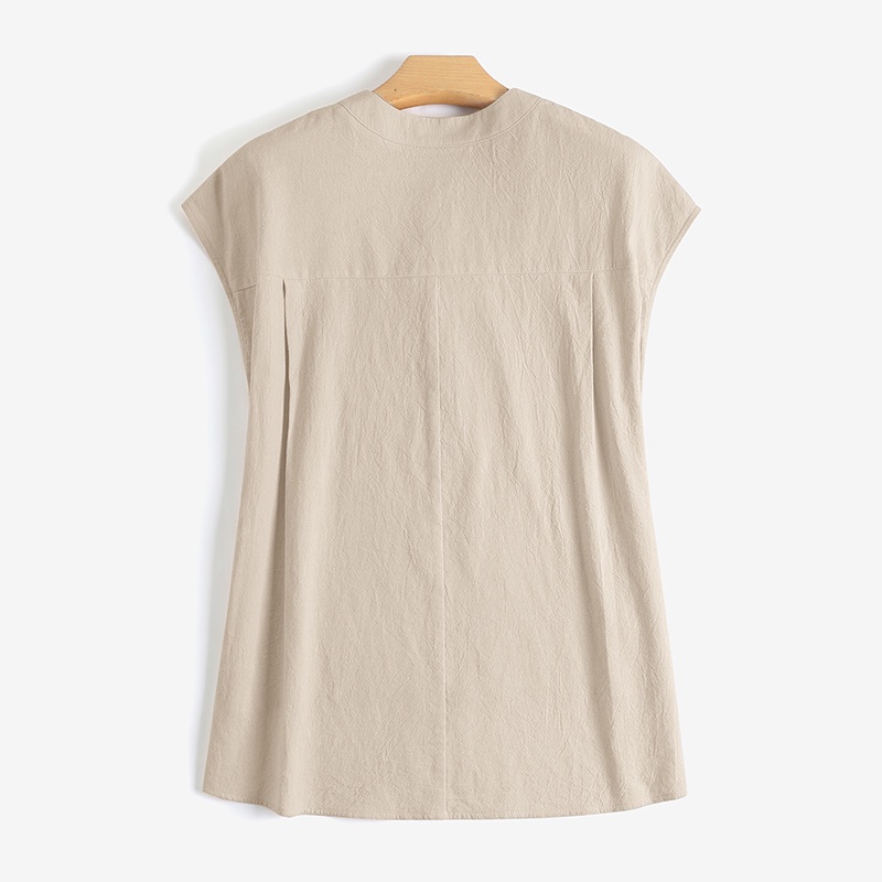 Áo sơ mi ZANZEA tay dài có túi trước màu trơn dành cho nữ