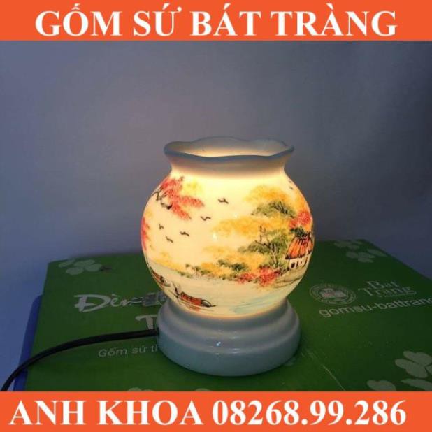 Đèn xông tinh dầu size nhỏ - Gốm sứ Bát Tràng Anh Khoa