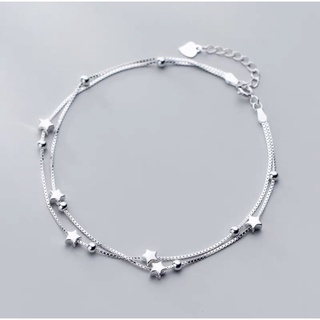Lắc tay nữ dây kép gắn tim nhỏ dễ thương