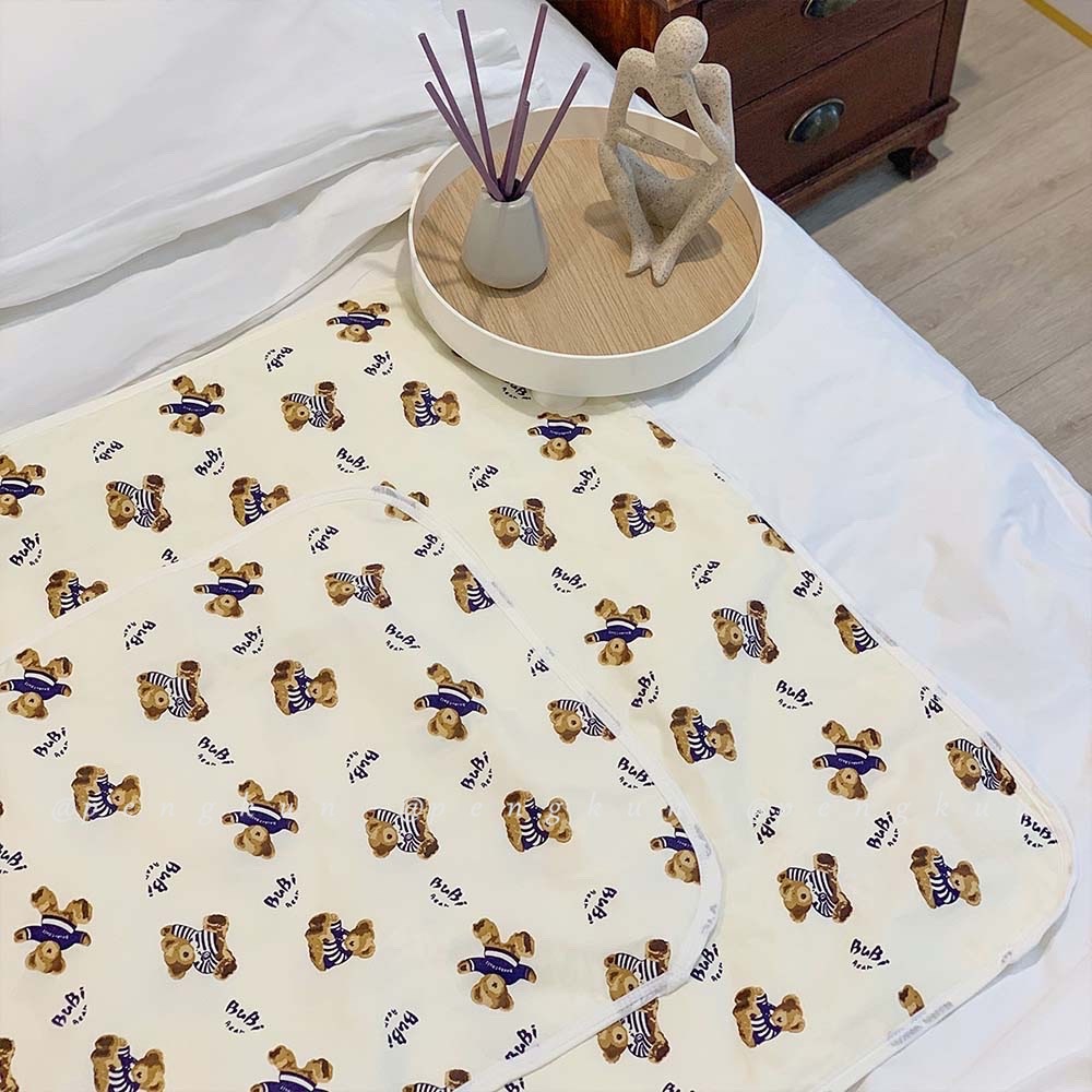 Tấm lót cotton chống rò rỉ họa tiết hoạt hình dễ thương 50*70cm