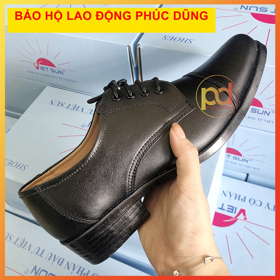 Giày tây nam da màu đen bảo vệ Việt Sun Vietsun đồng phục bảo vệ đẹp chuyên nghiệp sang trọng lịch lãm thời trang