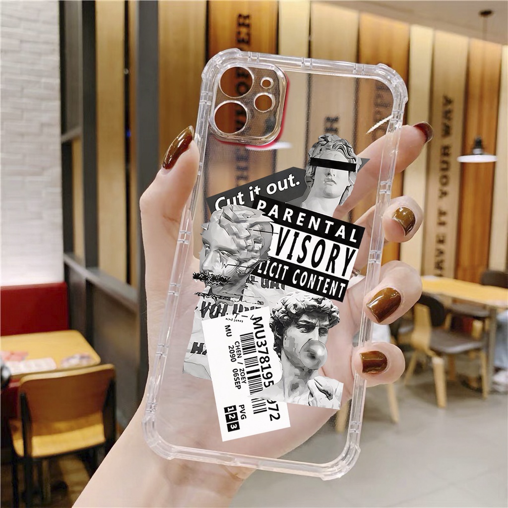 Ốp lưng iphone David đen trắng viền vuông chống sốc case 14plus 14 pro max 13 12 promax 11 mini 6 6s 7 8 plus x xr xs Se