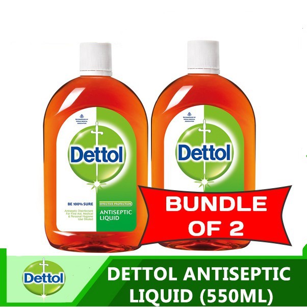 Combo 02 chai dịch khử trùng Dettol Antiseptic Liquid 550ml