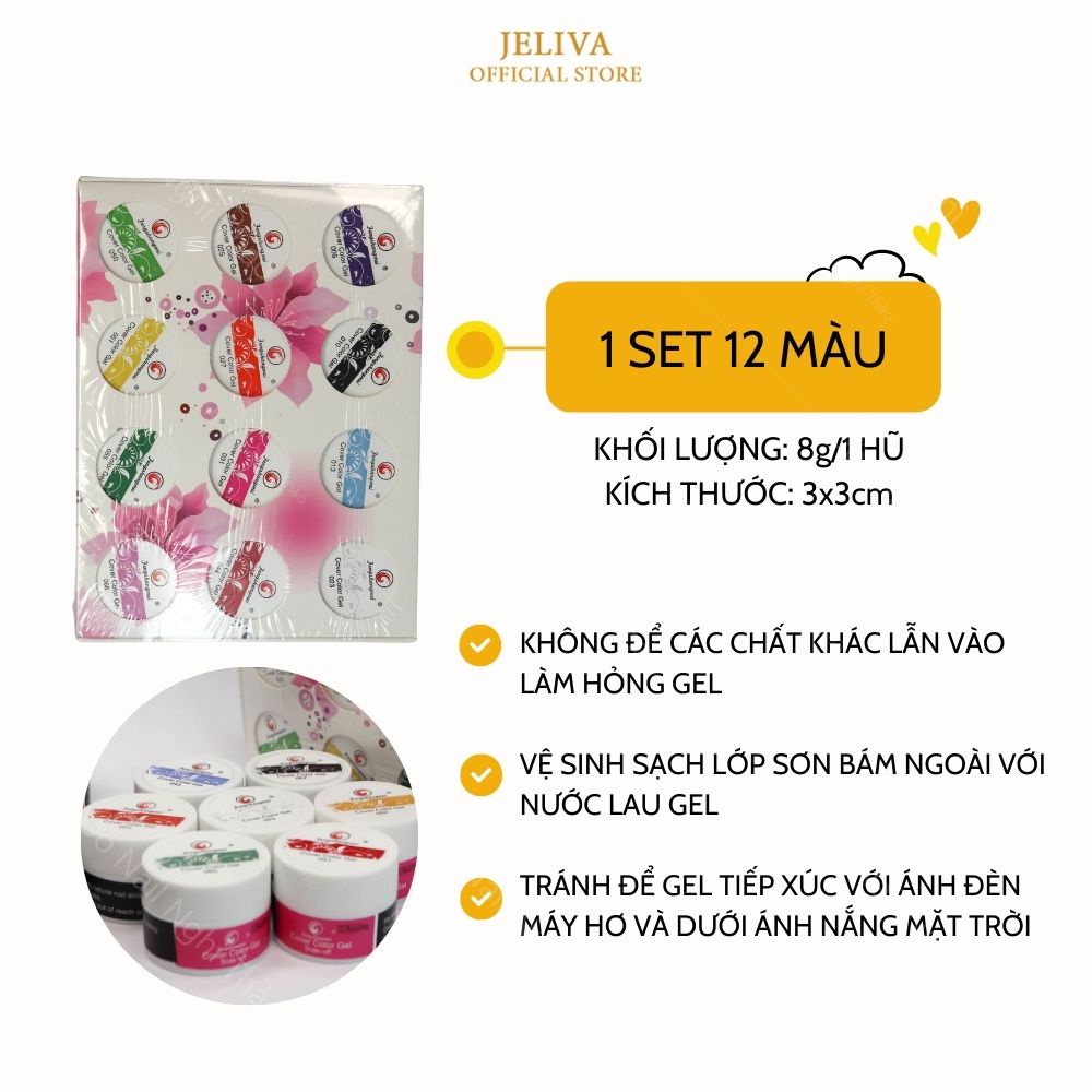 Set gel vẽ Fengshangmei JELIVA 12 màu