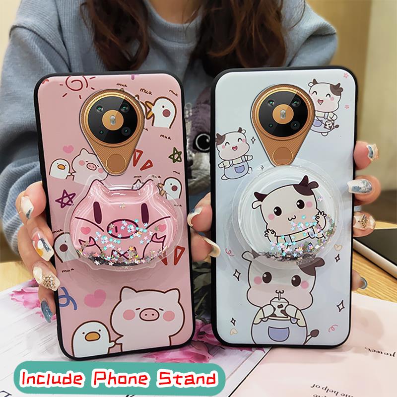 GLISTEN Ốp Lưng Silicone Họa Tiết Cô Gái Thời Trang Cho Nokia-5.3