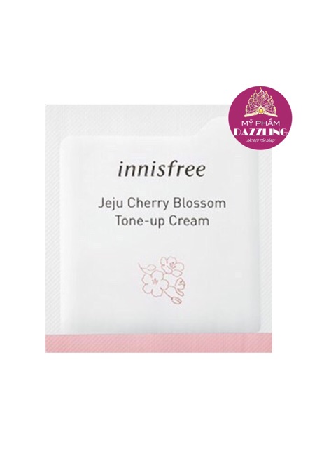 Combo 5 Gói Kem Đào Nâng Tone Da Trắng Hồng Innisfree Tone Up Cream 1ml