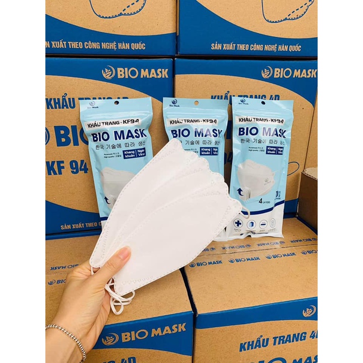 Thùng 300 cái khẩu trang kf94, khẩu trang 4 lớp kháng khuẩn chống bụi mịn, hàng chất lượng dày dặn, không xù lông