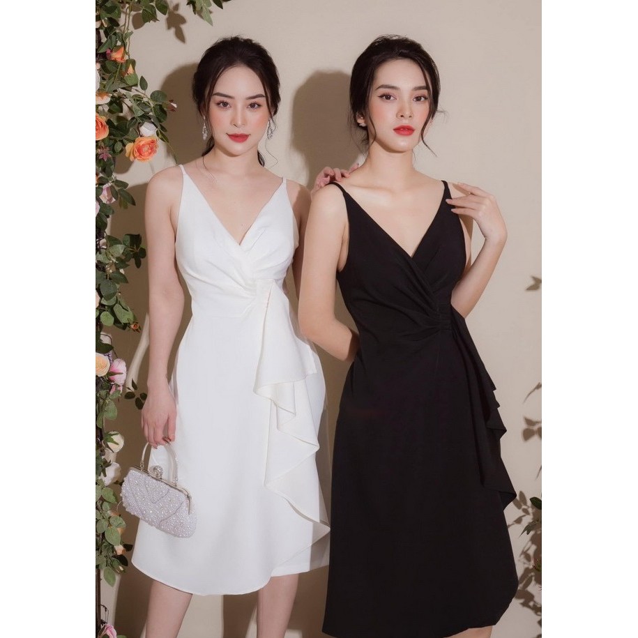 Đầm thun thiết kế cao cấp dự tiệc - đám tiệc 2 dây (có nhiều size và màu)