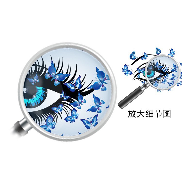 Decal dán kính / tường cao cấp - Mắt Bướm Xanh ( 60x58 )