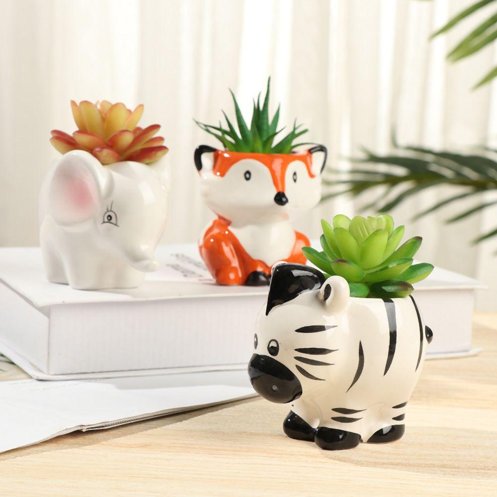 Chậu Cây Mini Hình Hoạt Hình Dùng Trang Trí Sân Vườn