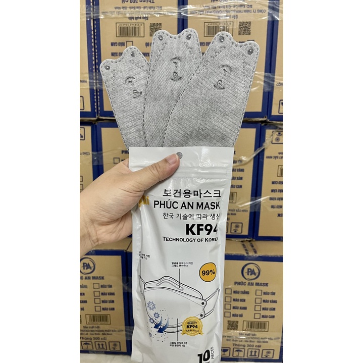 [Hàng cao cấp ] SÉT 50 Khẩu trang 4 lớp KF94 Phúc An kháng khuẩn chống bụi đạt tiêu chuẩn N95