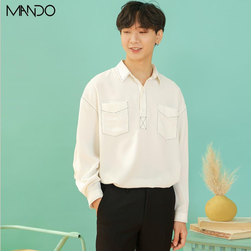 Áo Lụa Dài Tay Form Dáng Rộng Áo Kiểu Nửa Cúc Phong Cách Hàn Quốc  Thời Trang MANDO -SMD017 | BigBuy360 - bigbuy360.vn