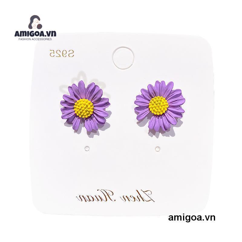 ✨✨Hoa tai bạc 925 hình hoa cúc nhỏ phong cách Hàn Quốc thời trang mùa hè dành cho nữ