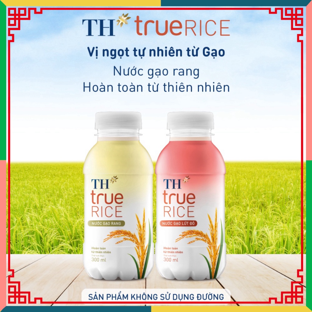 1 chai nước khoáng gạo rang TH True Rice 300ml (300ml x 24) ( Đại lý Ngọc Toản)