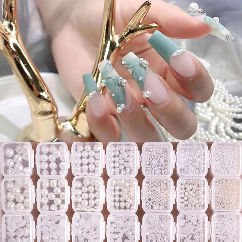 QQMALL Hộp Phụ Kiện Làm Móng Hình Vỏ Sò