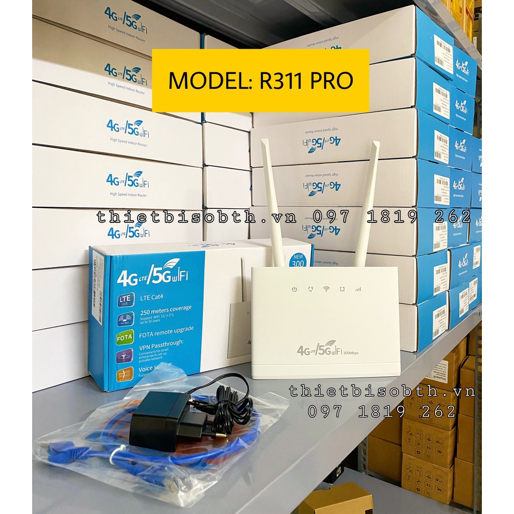 Bộ Phát Wifi 4G LTE R311 Pro - Tốc Độ 300Mps Cho Xe khách, Văn Phòng