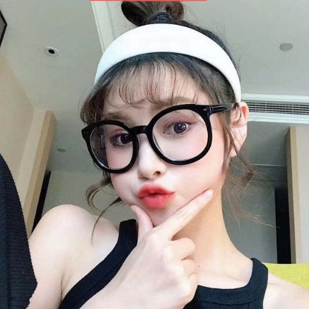 Gọng Kính Tròn Giả Cận Nữ Màu Đen [ CÓ BẢO HÀNH] Kính Chống Ánh Sáng Xanh Kính Ngố Hàn Quốc -VT2 | BigBuy360 - bigbuy360.vn