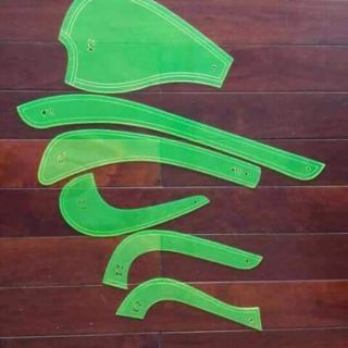 1 bộ thướt thướt xanh + 1 cv nhún Thun 5li