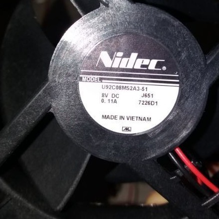 Quạt Panasonic Nidec DC 8V 9V 0.11A 2 dây hình vuông 9x9cm thay thế quạt gió tủ lạnh tản nhiệt cho các thiết bị điện