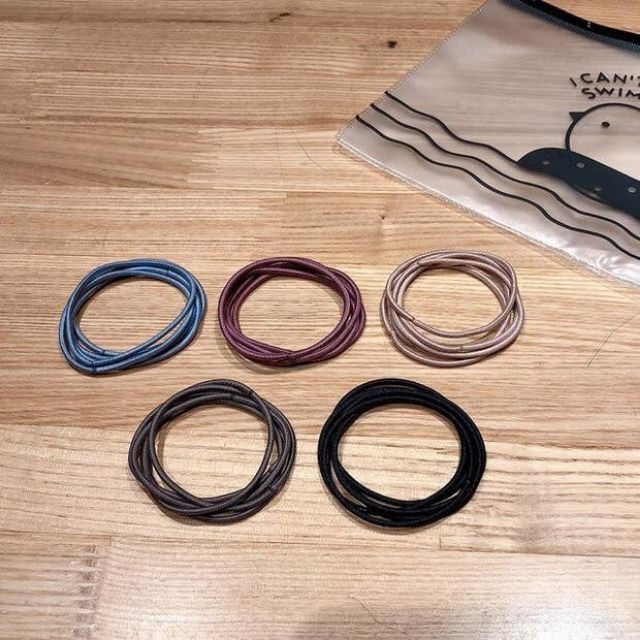 100 thun cột tóc nhiều màu có túi zip
