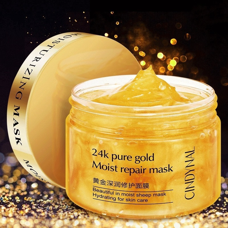 24K Gold Deep Moisturizing Sleeping Mask 120g / Sleeping Moisturizing Moisturizing Replenishing Pore Shrinking Mask / Good Night Mask / Disposable Sleeping Mask