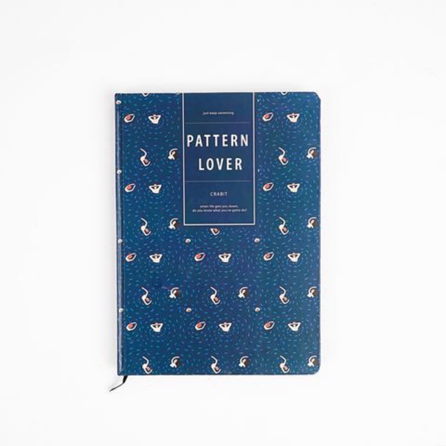 Sổ tay Patten Lover Crabit, bìa người bơi, ruột trơn, 180 trang