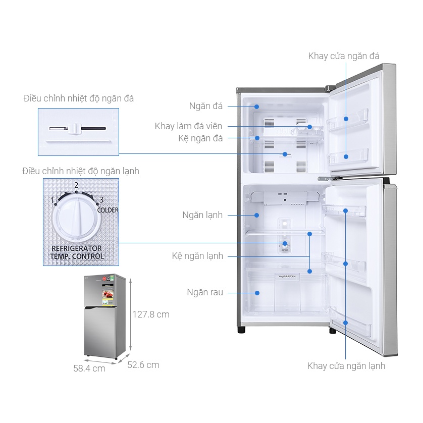 NR-BA190PPVN - Tủ lạnh Panasonic inverter 170 lít BA190PPVN - Miễn Phí Vận Chuyển