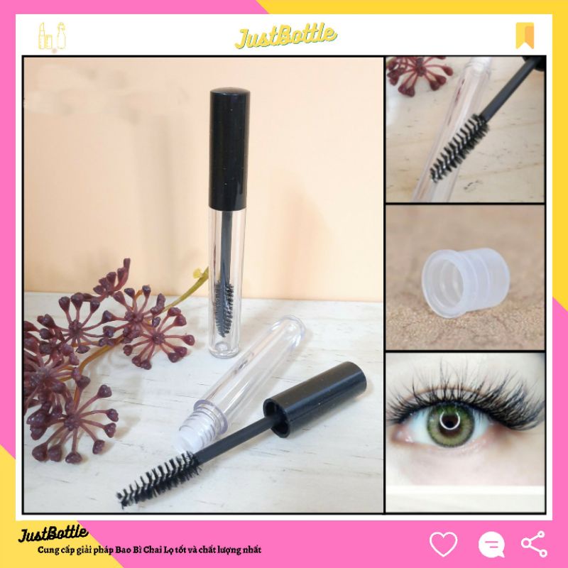 LỌ CHUỐT MI RỖNG VỎ CHAI ĐỰNG MASCARA dầu dừa mỹ phẩm dưỡng mi màu đen 5ml