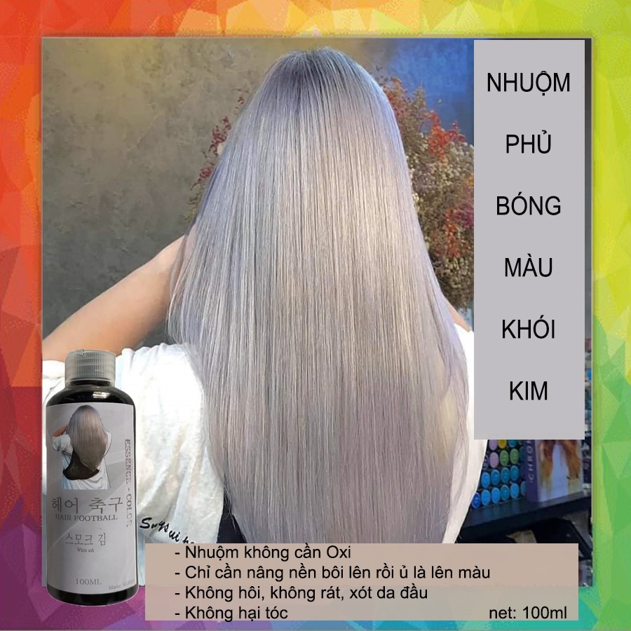 Nhuộm Phủ Bóng Màu Khói Kim 100ml (kèm găng tay, nón ủ tóc, hdsd)