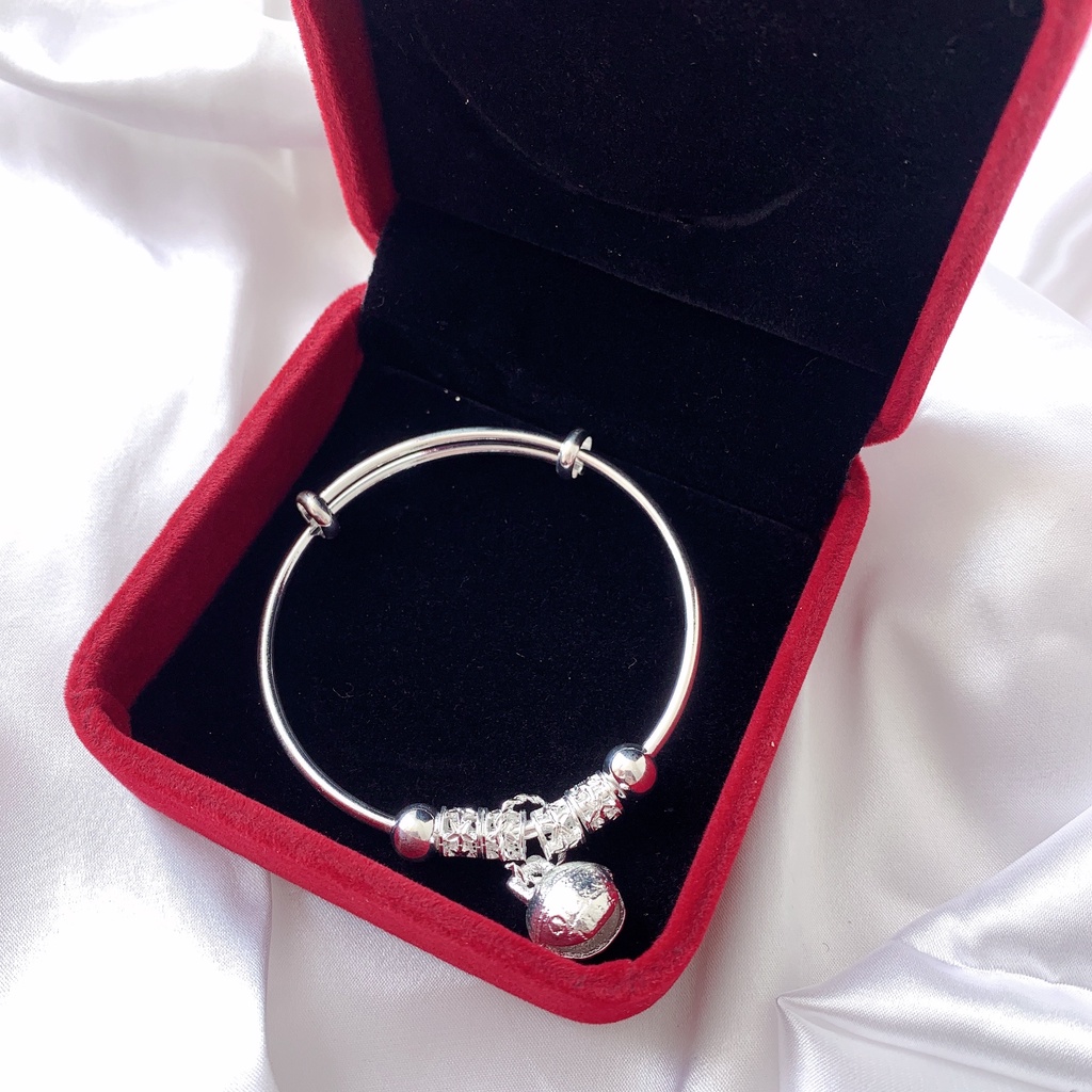 BÁN LỖ_ Vòng tay bạc nữ S925 kèm chuông Sunflower SUN11 | BigBuy360 - bigbuy360.vn