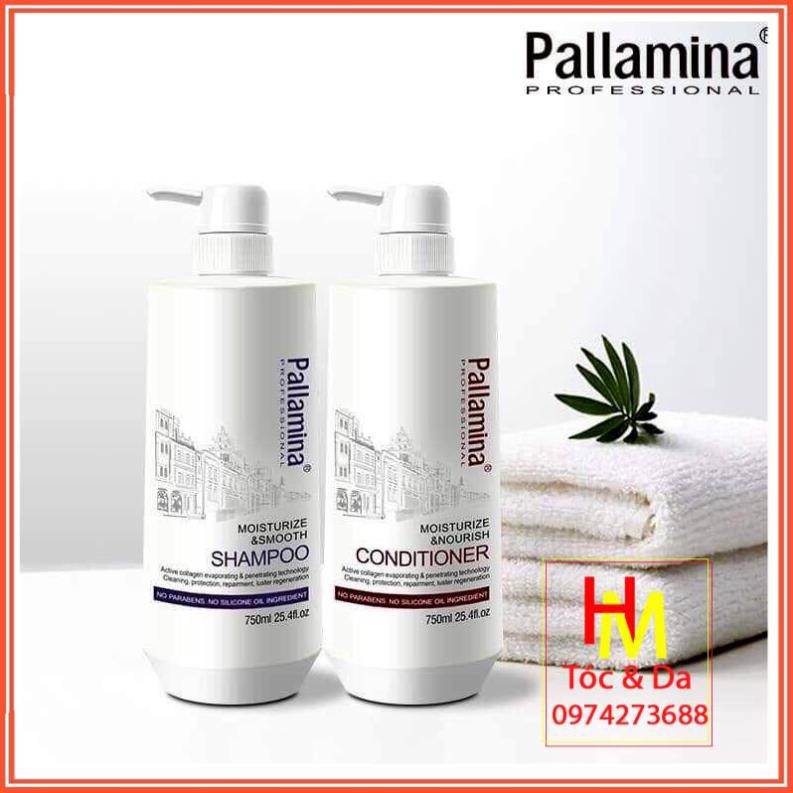 Dầu gội cặp PALLAMINA phục hồi tóc hư tổn mềm mượt tóc 400ml