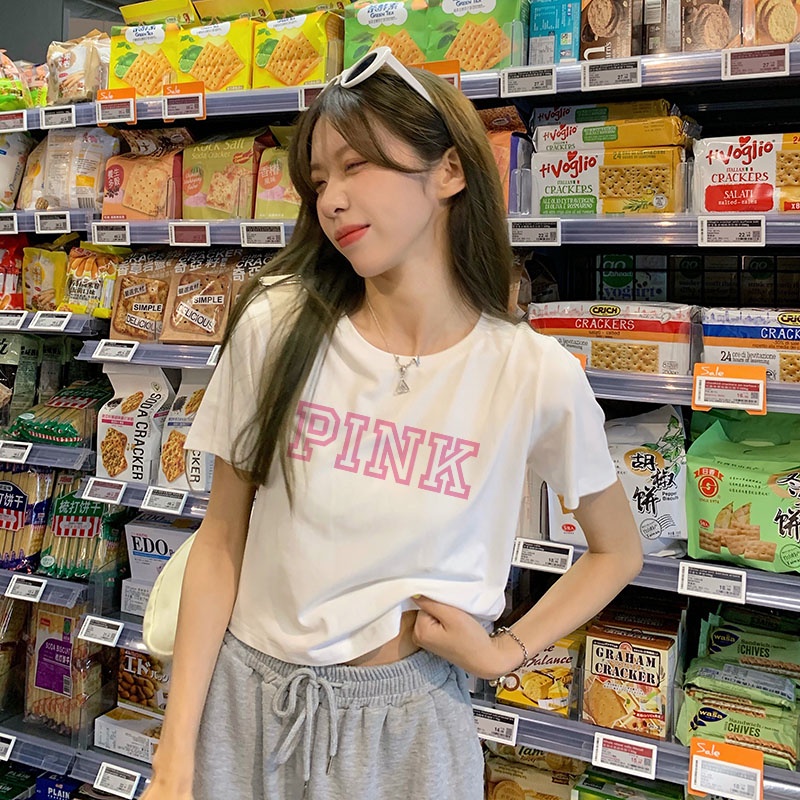 Áo croptop nữ tay ngắn cổ tròn vải thun cotton kiểu hàn quốc CR050 Miucho in hình hoạ tiết | BigBuy360 - bigbuy360.vn