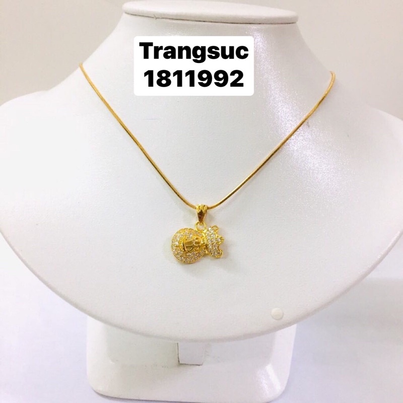 day chuyền nữ mạ vàng mặt túi tiền may mắn tài lộc