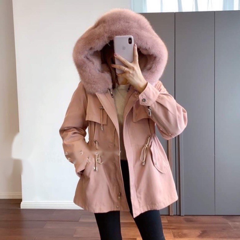 Áo khoác Kaki rút eo mẫu mới DH12