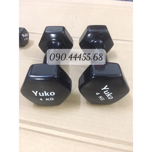 Tạ sắt bọc cao su cao cấp Yuko nhập khẩu phù hợp cho nam và nữ size từ 1-10kg