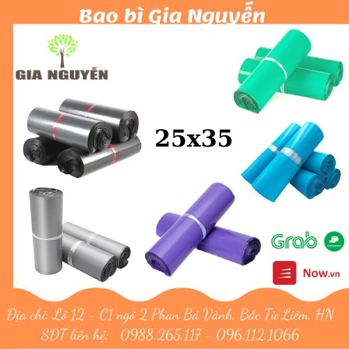 Túi gói hàng niêm phong tự dính size 25x35 hỗ trợ vận chuyển - bao bì Gia Nguyễn