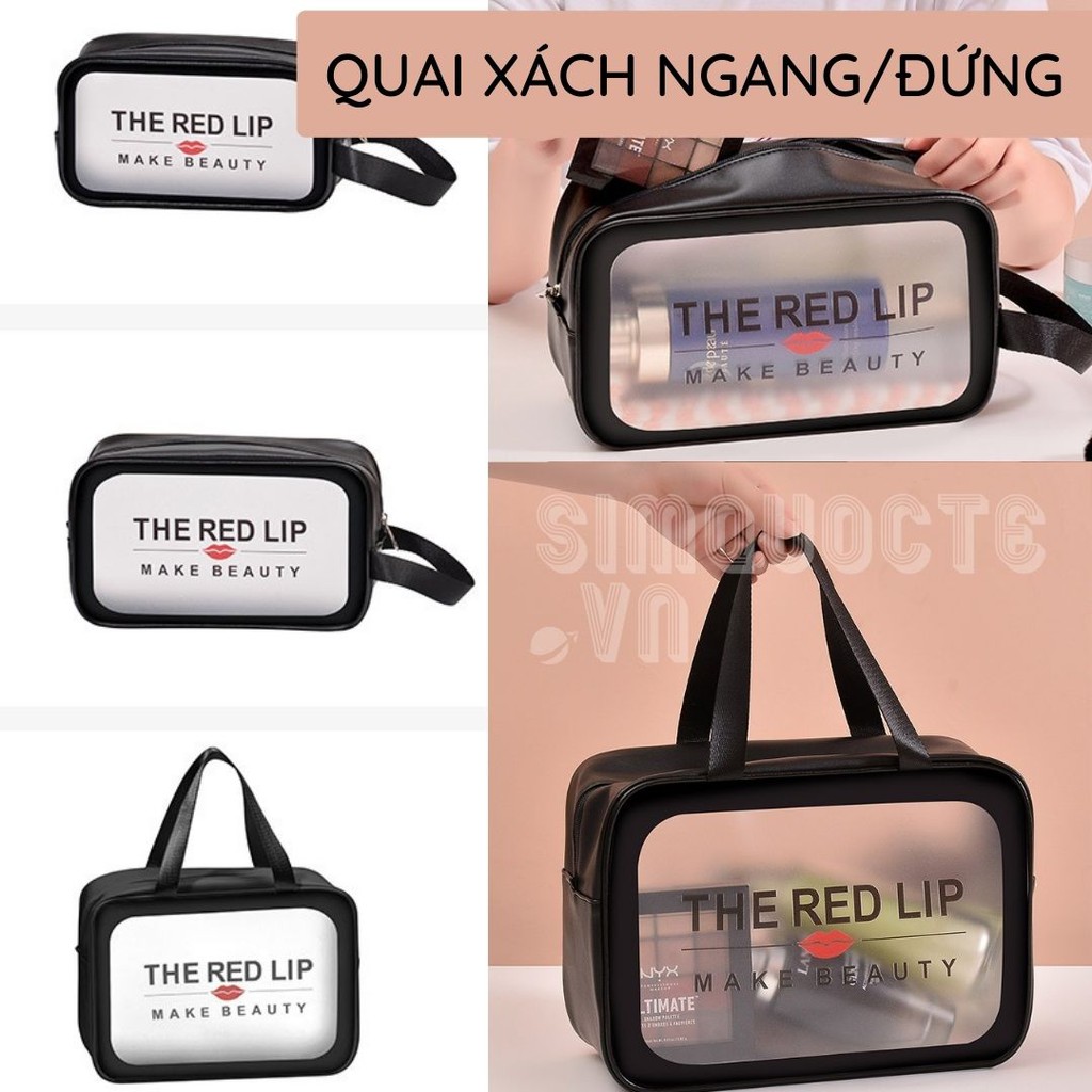 Túi đựng mỹ phẩm đồ du lịch THE RED LIP TMP14