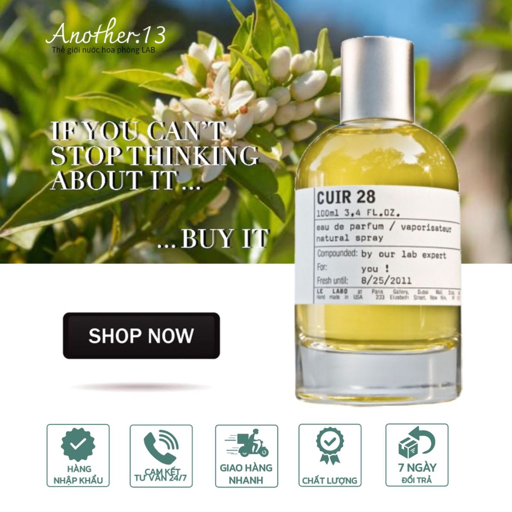 ⁂︎ 10ml┊Nước Hoa Phòng Lab ʟ ᴇ ʟ ᴀ ʙ ᴏ - Cuir 28 - Dubai City / EDP