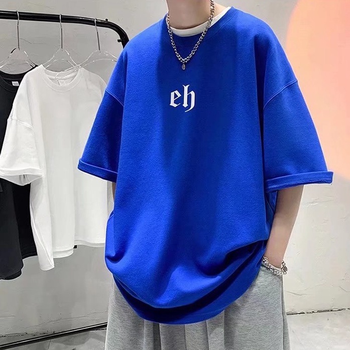 Áo Thun Tay Ngắn Cổ Tròn In Chữ Phong Cách Hàn Quốc Thời Trang Cho Nam