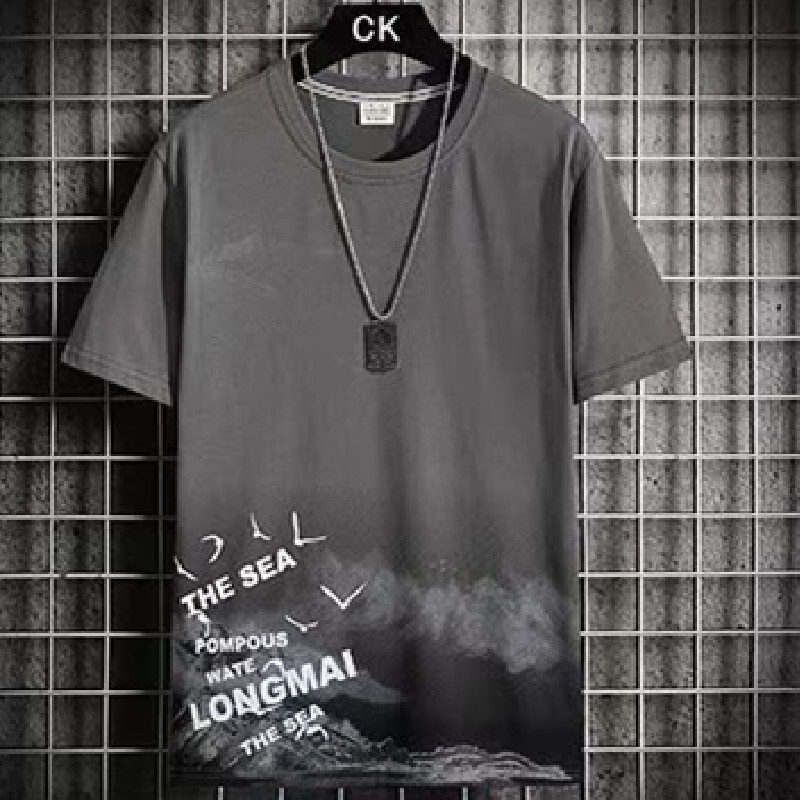 Áo Thun Tay Ngắn Dáng Rộng In Họa Tiết Phong Cách Hip Hop Hàn Quốc Cá Tính Cho Nam